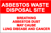 Abestos Dust Warning Sign