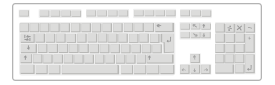 Blank White Keyboard