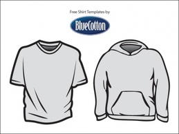 Blue Cotton T-Shirt Templates