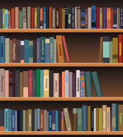 Bookshelf vector illustration