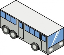 Bus Isometric Icon clip art
