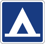 Camping Road Sign