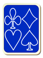 Card backs: simple blue