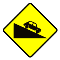 Caution Steep Hill Up