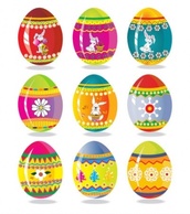 Colorful designer eggs