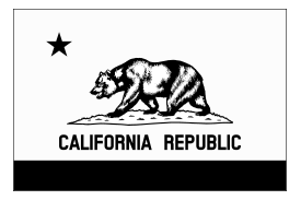 Flag of California (thin border, monochrome)