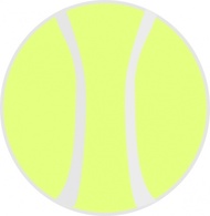 Flat Yellow Tennis Ball clip art