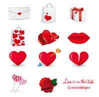 Free Vector Icon Set for Valentineâ€™s Day