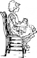 Girl Chair Cartoon Automatic Sitting