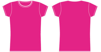 Girls pink t-shirt template free vector
