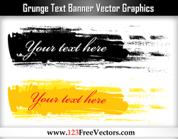 Grunge Text Banner Vector Graphics