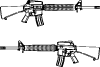 M 16 Rifles Vector Image