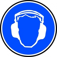 Mandatory Ear Protection clip art