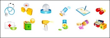 Medical, hospital supplies vector icon