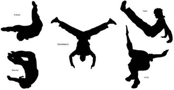 People freestyle silhouettes free vector