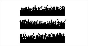 Pictures of people cheered vector material