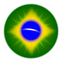 Rounded Brazil flag