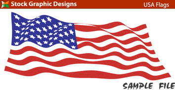 Sample file from USA flags vector pack