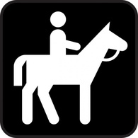Sign Back Map Symbol Sport Farm Horse Road Riding Animal Jocky Training