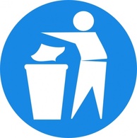Sign Symbol Signs Symbols Keep Tidy Inside Trash Bin Clean Rubish Garbage