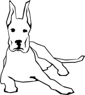 Simple Drawn Drawing Dog Straight Lines Animal Mammal