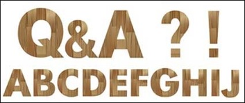 Simple wooden alphabet vector