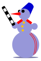 Snowman Traffic Cop by Rones