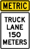 Truck Lane 150 Meters