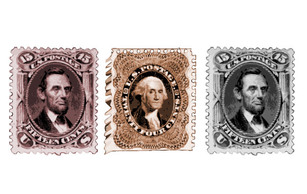 Vintage US President Postage Stamps