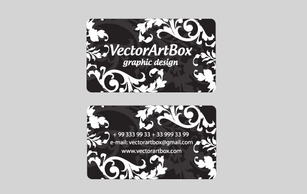 White Floral Business Card
